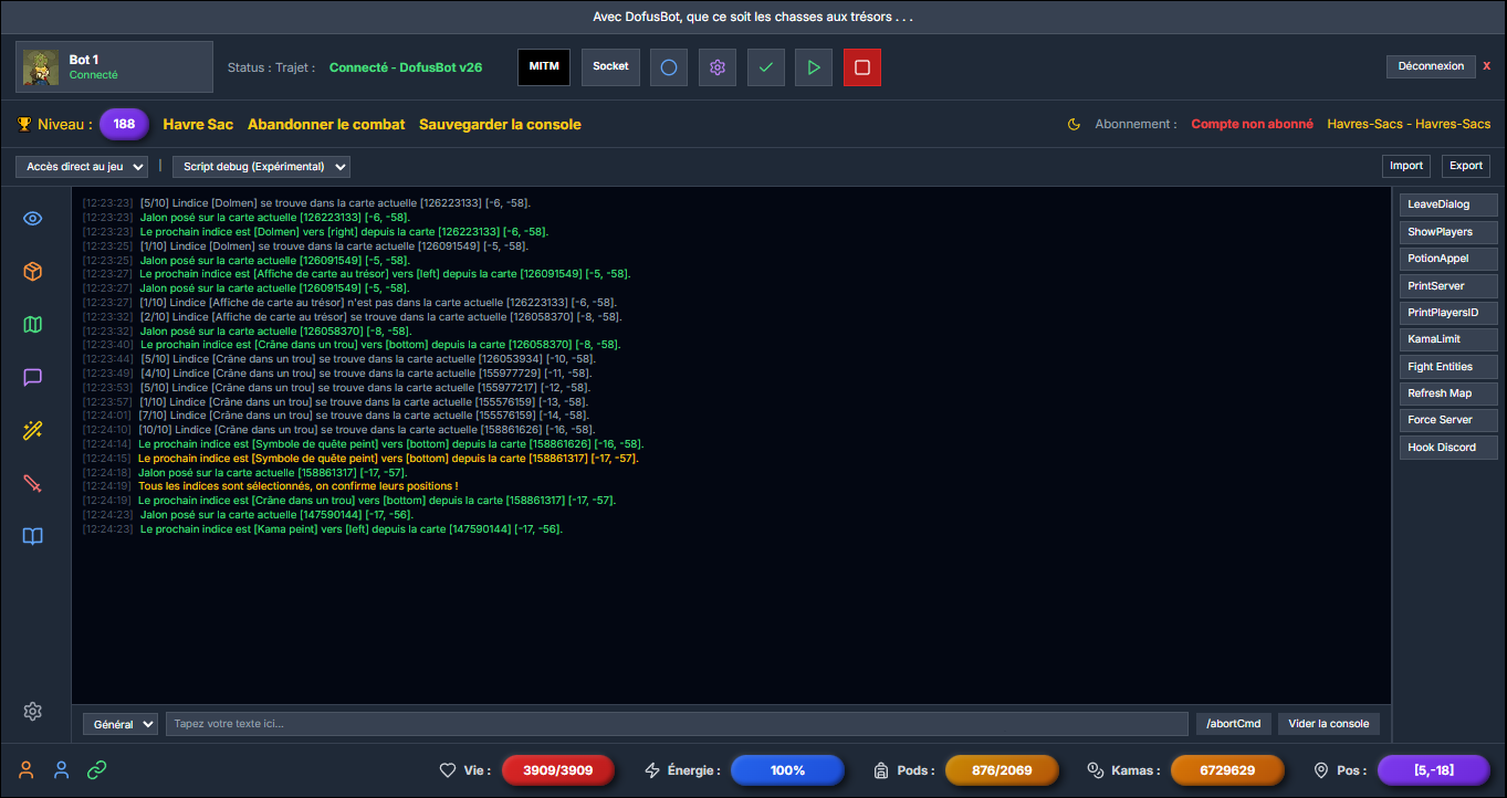 DofusBot Interface - Automation Features